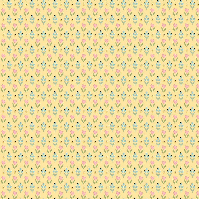 Finding Wonder by Poppie Cotton - Hearts & Berries Yellow image 0