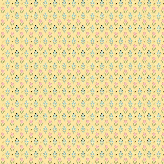 Finding Wonder by Poppie Cotton - Hearts & Berries Yellow image 0