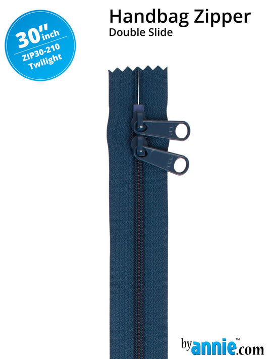 30" Handbag Zippers Double Slide - Twilight image 0