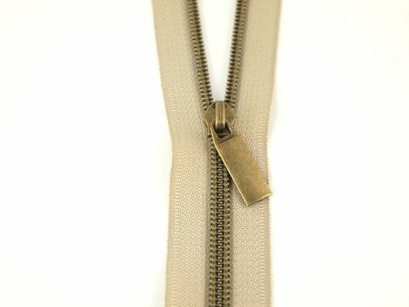 Sallie Tomato 3YD Zipper - Beige/Antique image 0