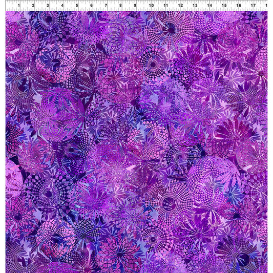 Allure by Jason Yenter - Purple Exotic Flower Blooms Collage