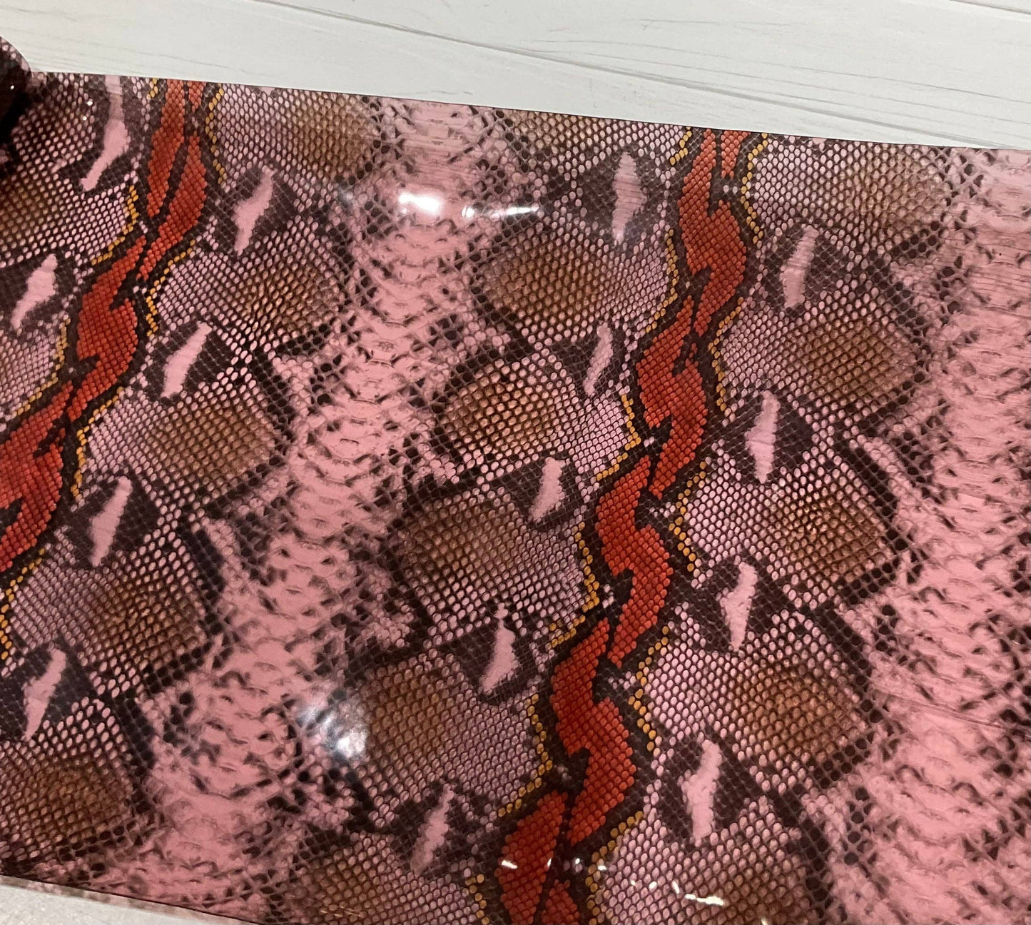 Snake Skin Print Clear TPU Vinyl