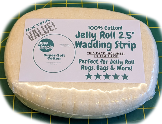 Oh Sew Sweet Jelly Roll Wadding Perfect For Jelly Roll Rugs and Bags image 0