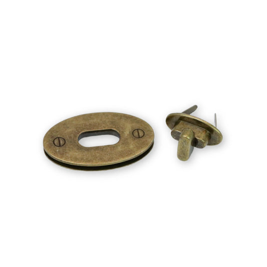 Large 50mm Classic Turn Lock Antique image 0