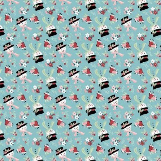 Frost & Furry by Poppie Cotton - Snow Tossed - Blue image 0