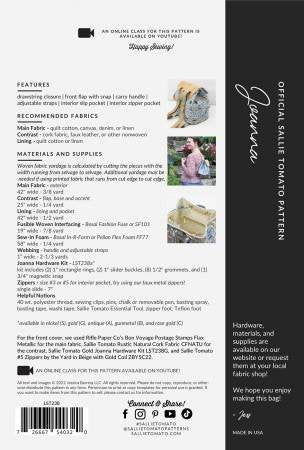 Joanna Paper Pattern- Bag making by Sallie Tomato image 1