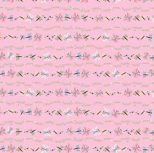 Finding Wonder by Poppie Cotton - Bugs & Butterflies Pink image 0