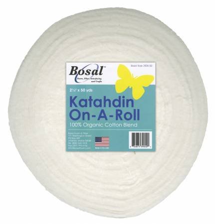 Bosal White Katahdin 2-1/2in X 25yds Perfect For Jelly Roll Rugs image 0