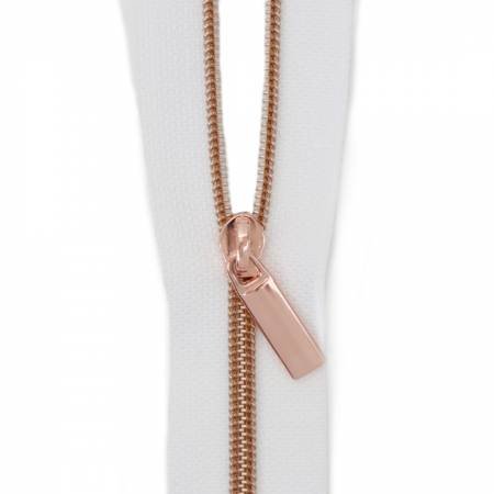 Sallie Tomato 3YD Zipper - White/Rose Gold image 0