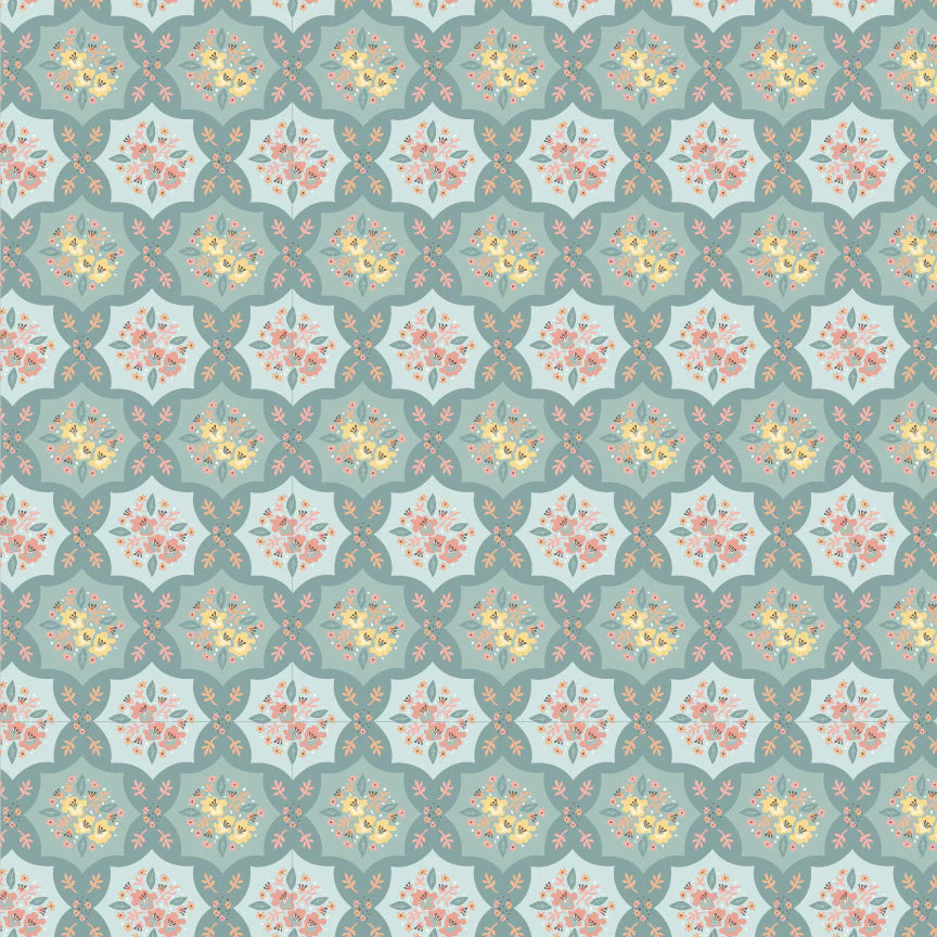 Wildwood Dwellings by Poppie Cotton - Quilty Patches Teal image 0