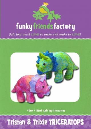 Trixie & Tristan Triceratops - Funky Friends Factory Pattern image 0