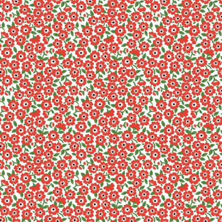 Flower Market by Poppie Cotton - Forget Me Nots Red