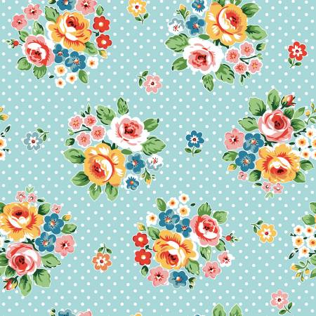 Flower Market by Poppie Cotton - Market Bouquet Blue