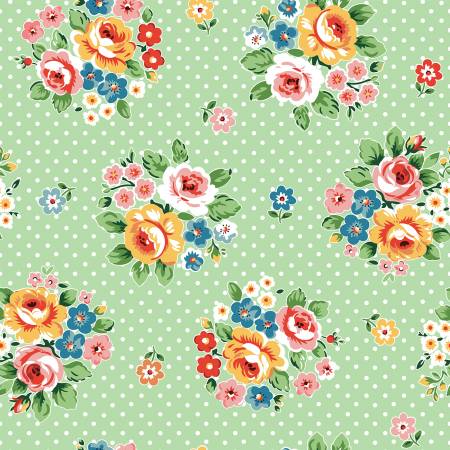 Flower Market by Poppie Cotton - Market Bouquet Green