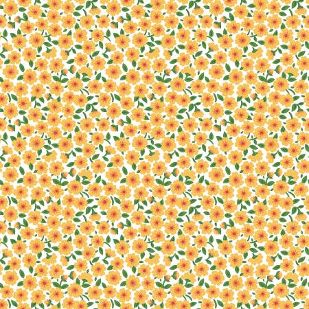 Flower Market by Poppie Cotton - Forget Me Nots Yellow