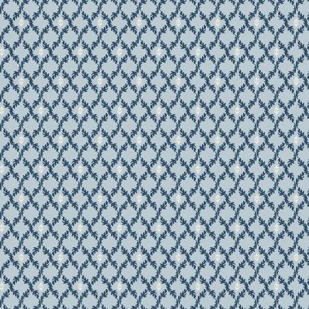 Lakeland Blues by Poppie Cotton - Leafy Diamonds Medium