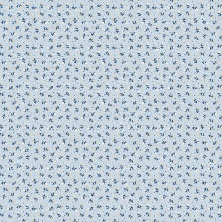 Lakeland Blues by Poppie Cotton - Rosebud Toss Medium