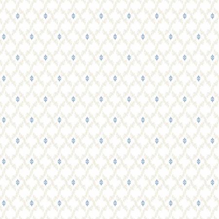 Lakeland Blues by Poppie Cotton - Leafy Diamonds Light