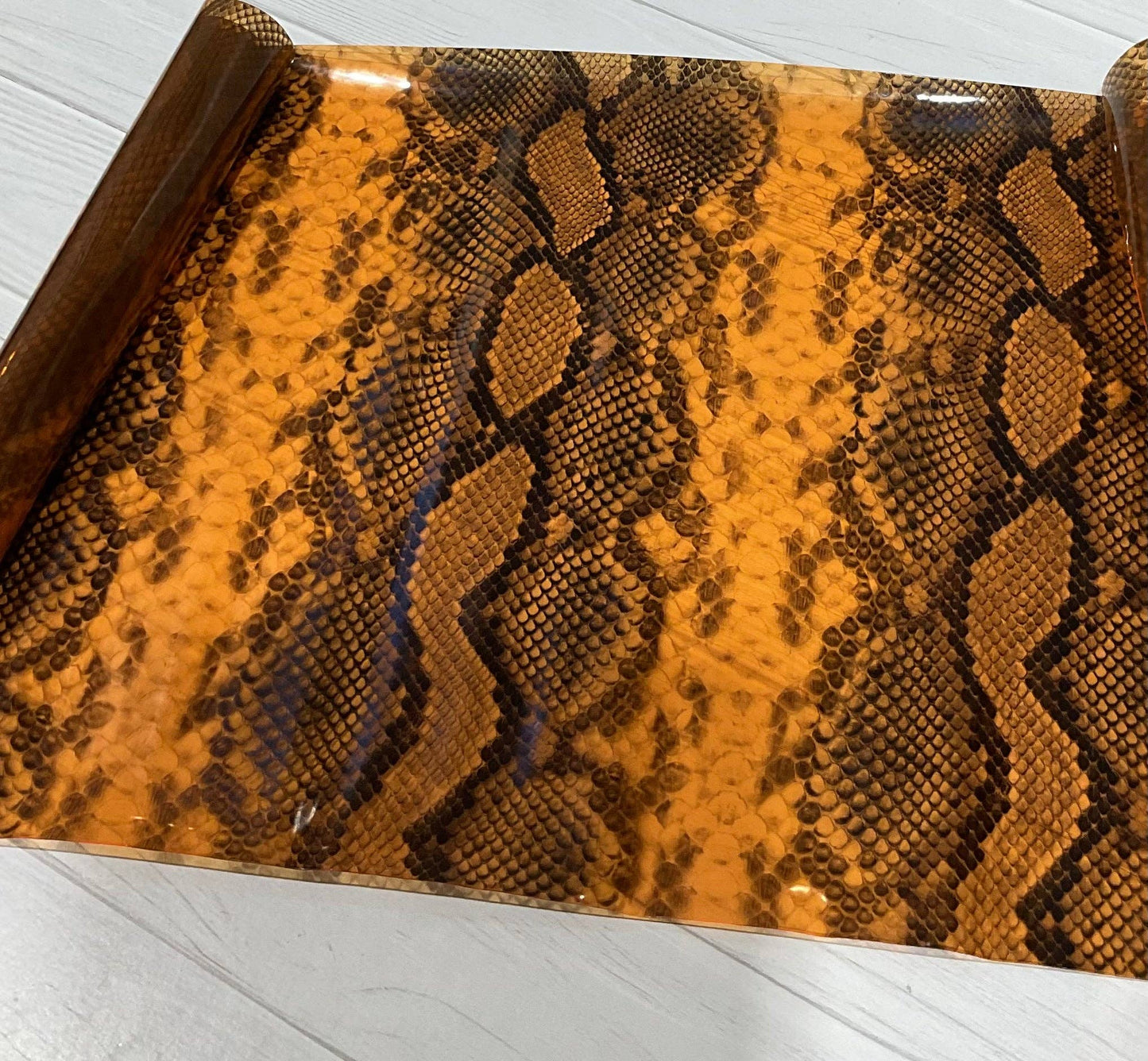 Snake Skin Print Clear TPU Vinyl