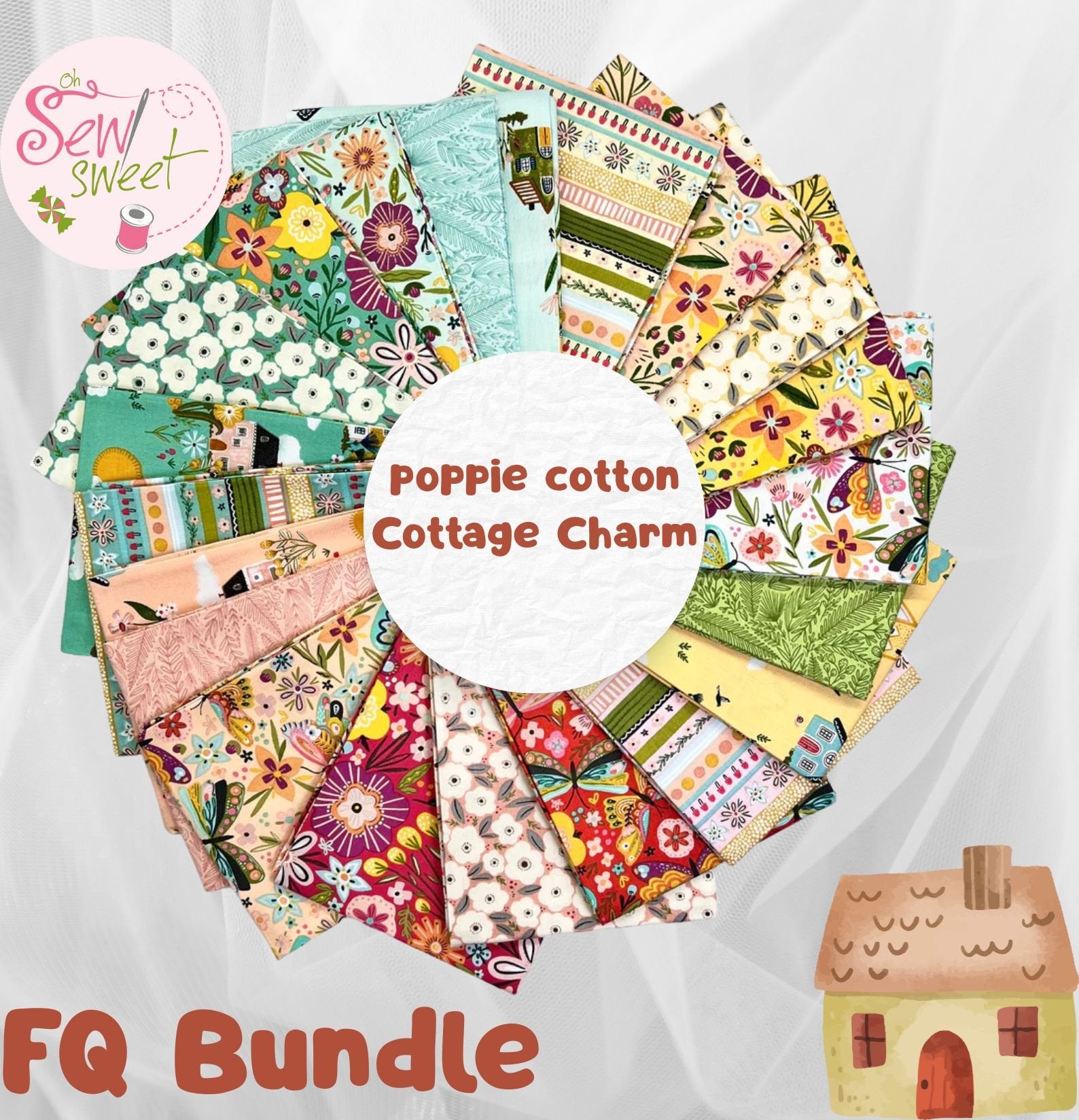 Cottage Charm by Poppie Cotton - Fat Quarter bundle image 0