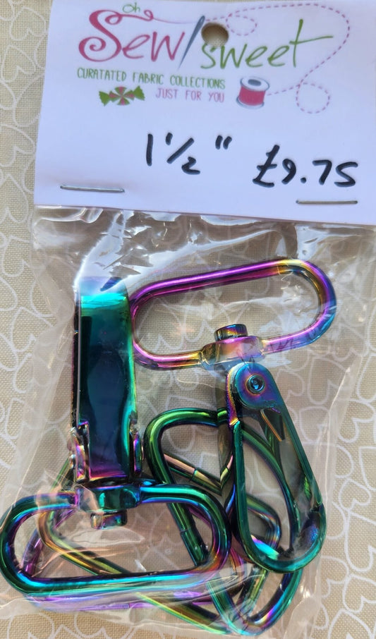 Bag Hardware Set 1.5" - Rainbow image 0
