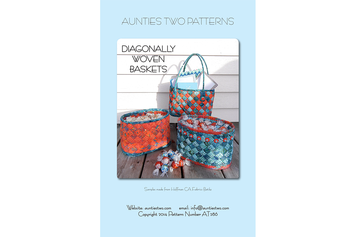 Diagonally Woven Baskets- Aunties Two Bag Pattern image 0