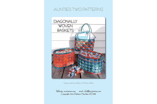 Diagonally Woven Baskets- Aunties Two Bag Pattern image 0