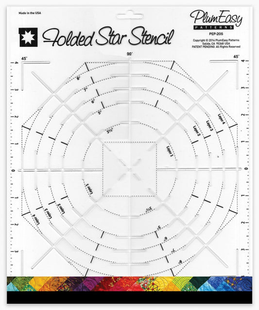 Plum Easy Folded Star Stencil image 0
