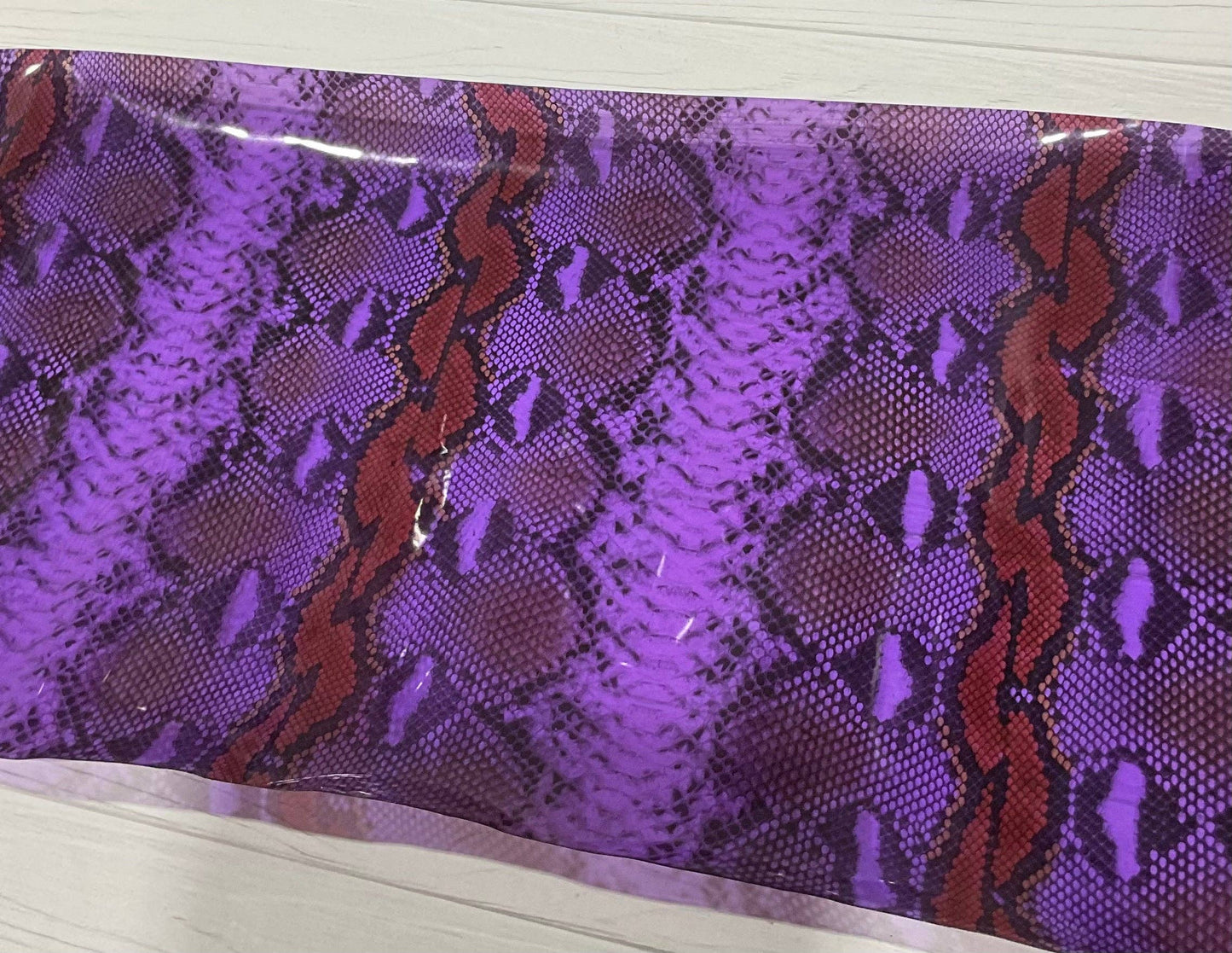 Snake Skin Print Clear TPU Vinyl