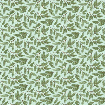 Prairie Christmas by Poppie Cotton - Pine Boughs Teal image 0