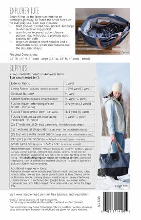 Explorer Tote Pattern by Noodlehead image 1