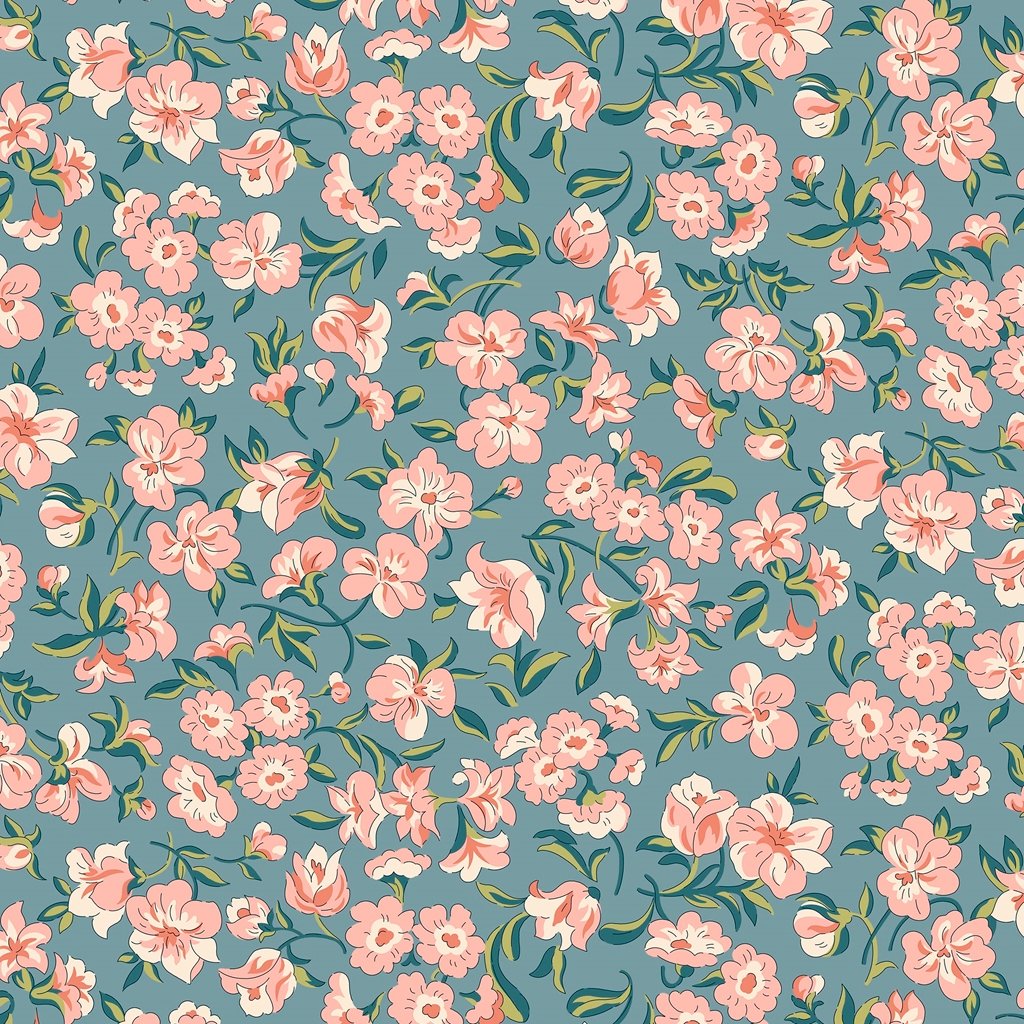 Liberty Floral Nostalgia - Eleanor Grace Duckegg image 0