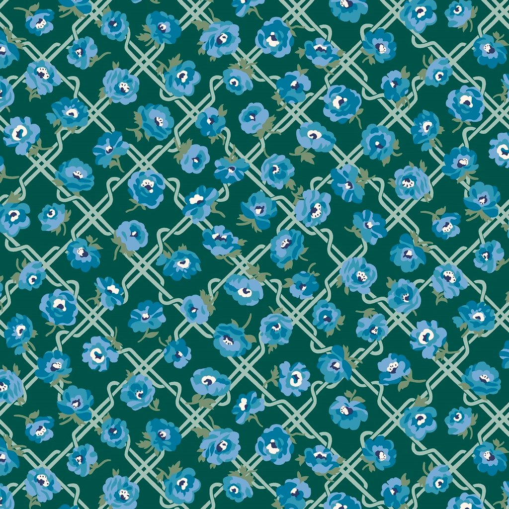 Liberty Floral Nostalgia - Rosemary Blooms Green image 0