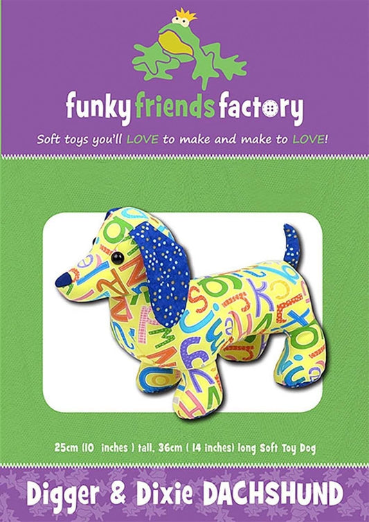 Digger & Dixie Dachshund - Funky Friends Factory Pattern image 0