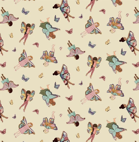 Nocturnal Garden - Butterfly Girls - Cream