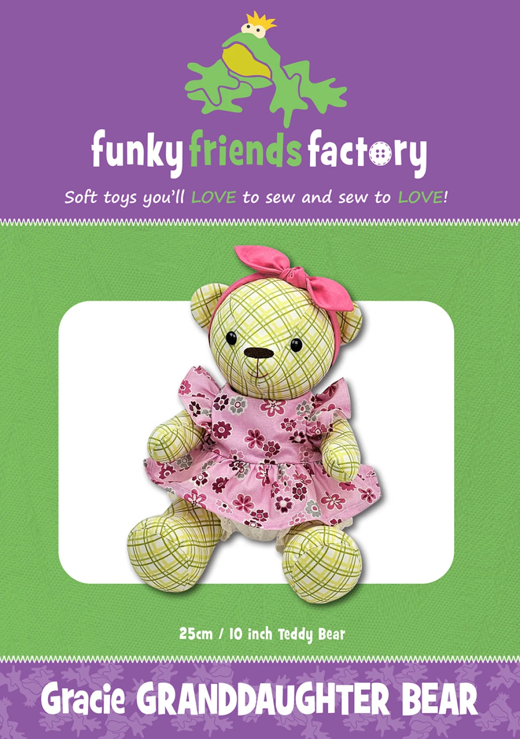 Gracie GRANDDAUGHTER Bear - Funky Friends Factory Pattern