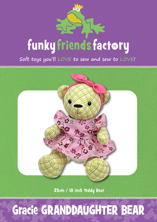 Gracie GRANDDAUGHTER Bear - Funky Friends Factory Pattern