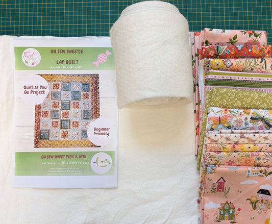 NEW Cottage Charm Quilt As You Go Kit - Coral