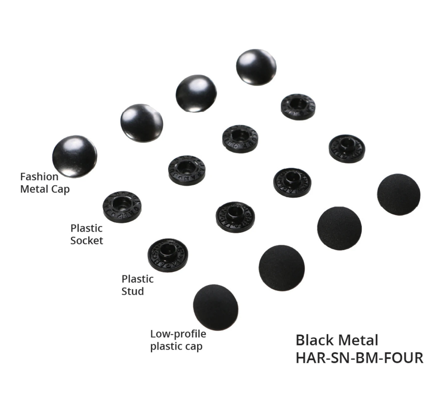 Tool-free Snaps - Set of Four - Black - ByAnnie