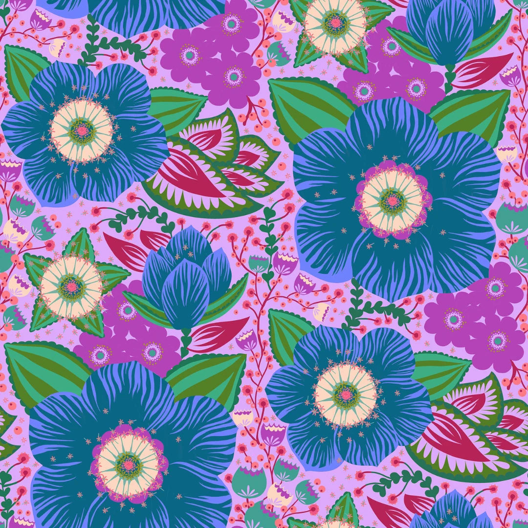Overdressed by Anna Maria Textiles  - Honorable Mention, Cobalt