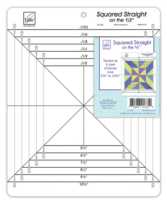 June Tailor Squared Straight On The 1/2 Inch Ruler