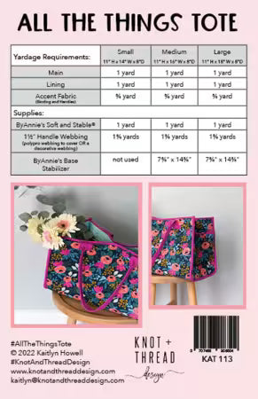 All The Things Tote Pattern by Knot & Thread