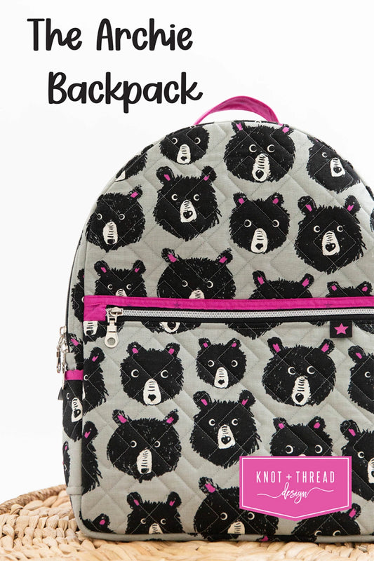 The Archie Backpack Pattern by Knot & Thread
