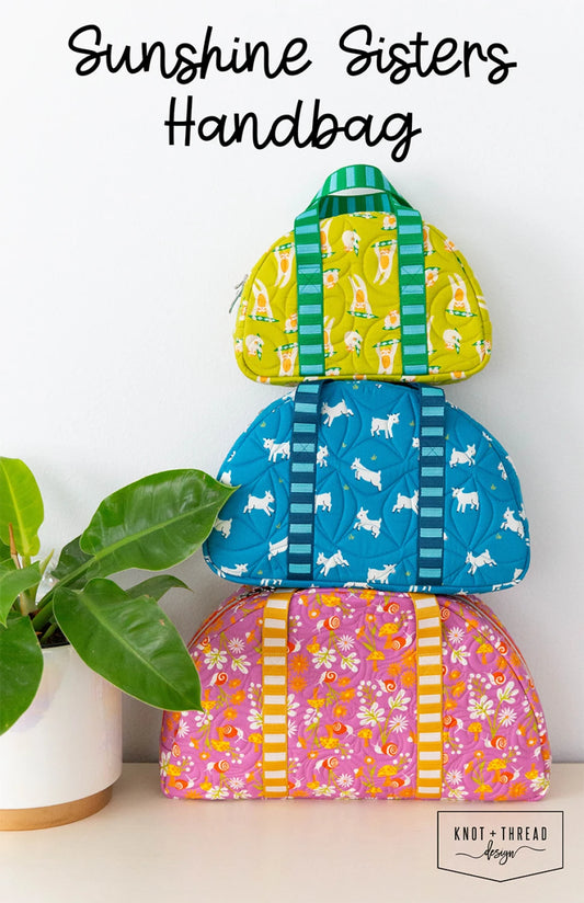 Sunshine Sisters Handbag Pattern by Knot & Thread