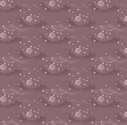 Nocturnal Garden - Moonsky - AUBERGINE