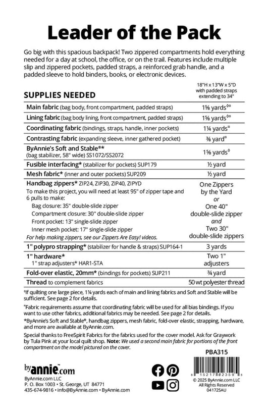 Leader of the Pack- ByAnnie Pattern