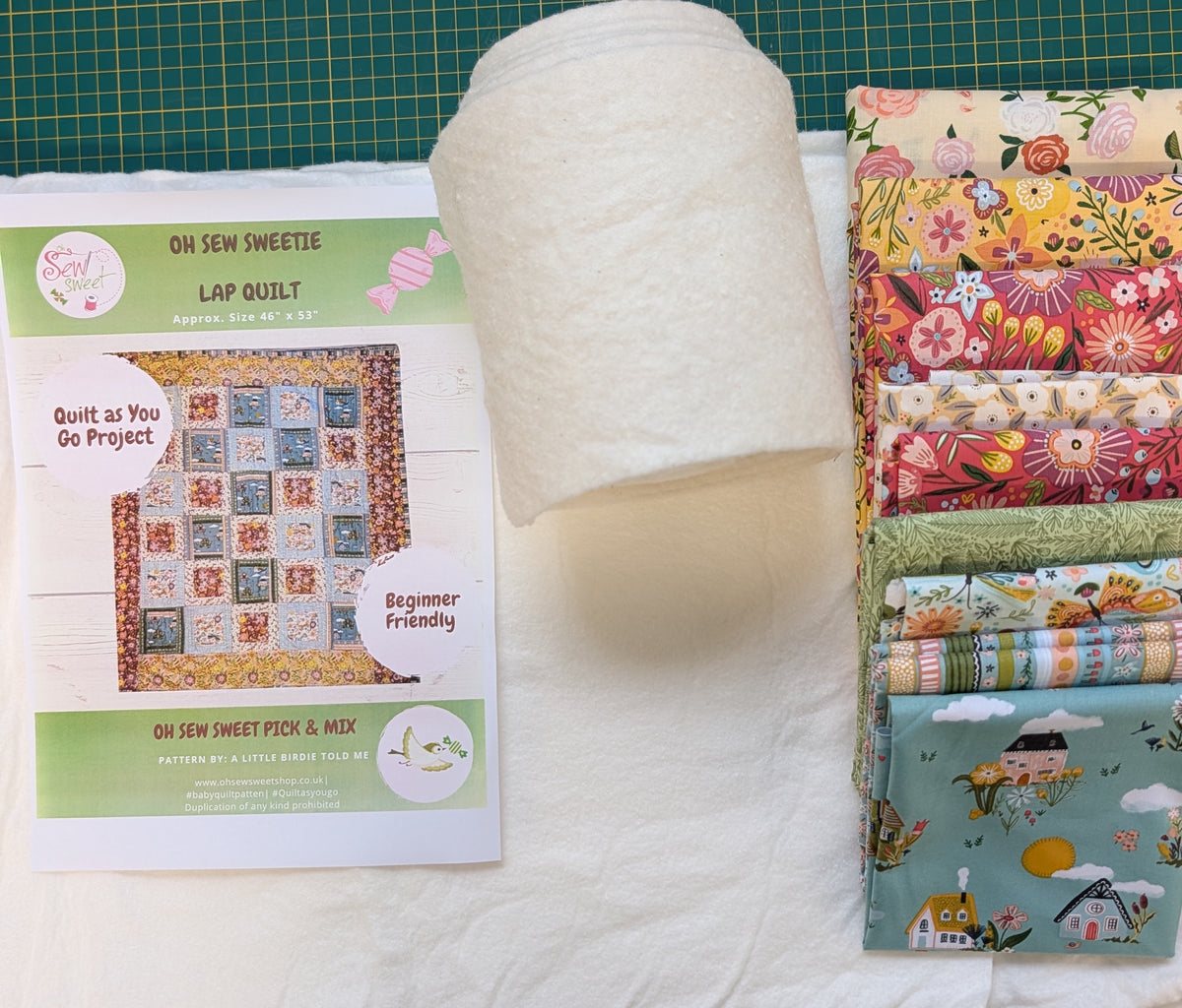 NEW Cottage Charm Quilt As You Go Kit - Teal