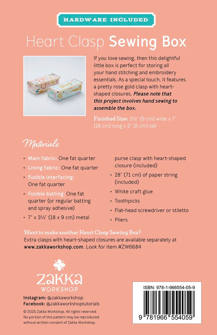 HEART CLASP SEWING BOX KIT