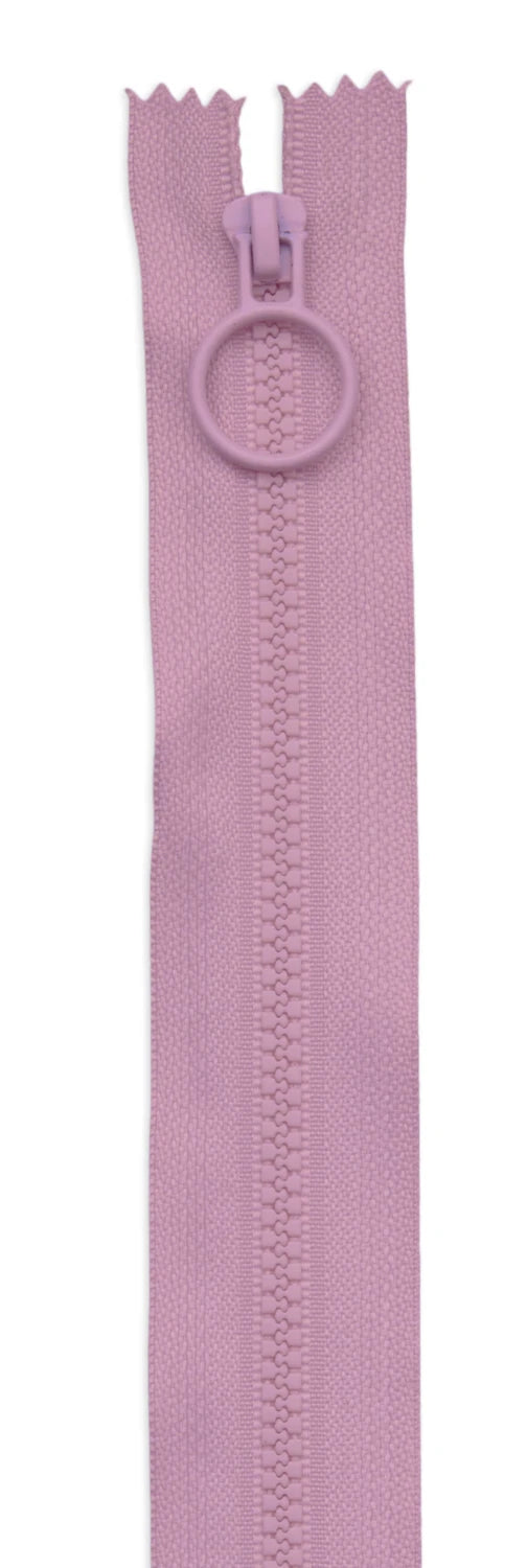 16in Pink Hoop Pull Zipper 2pk