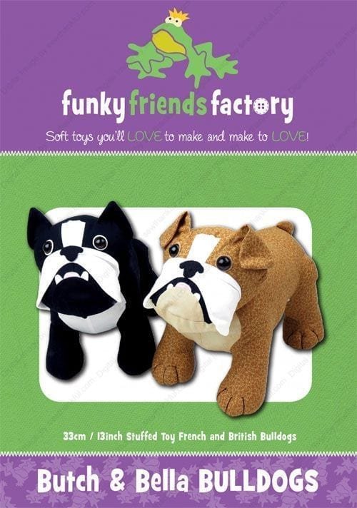 Butch & Bella the Bulldogs - Funky Friends Factory Pattern image 0